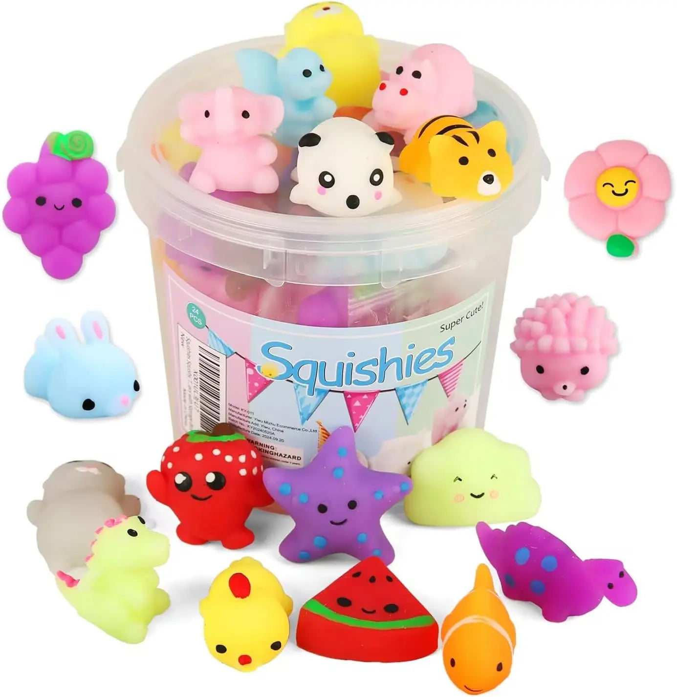24-Pack Mochi Squishy Toy Party Favors for Kids — Easter Basket Stuffers