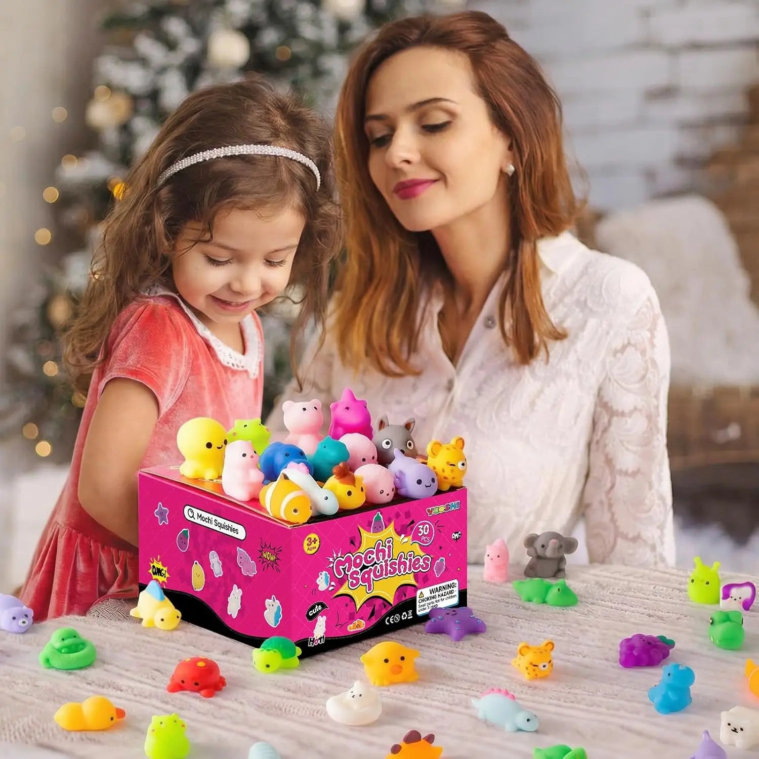30-Pack Mochi Squishy Toys for Kids — Kawaii Mini Animal Squishies