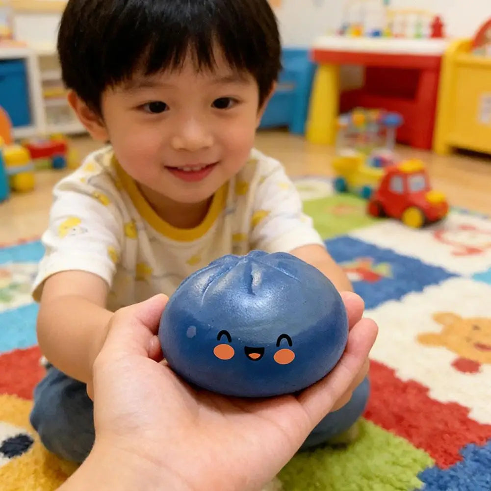 Giant Dumpling Squishy with Bamboo Steamer — 1 Piece | Pick 1 of 21 Colors | Ships Same Day USA