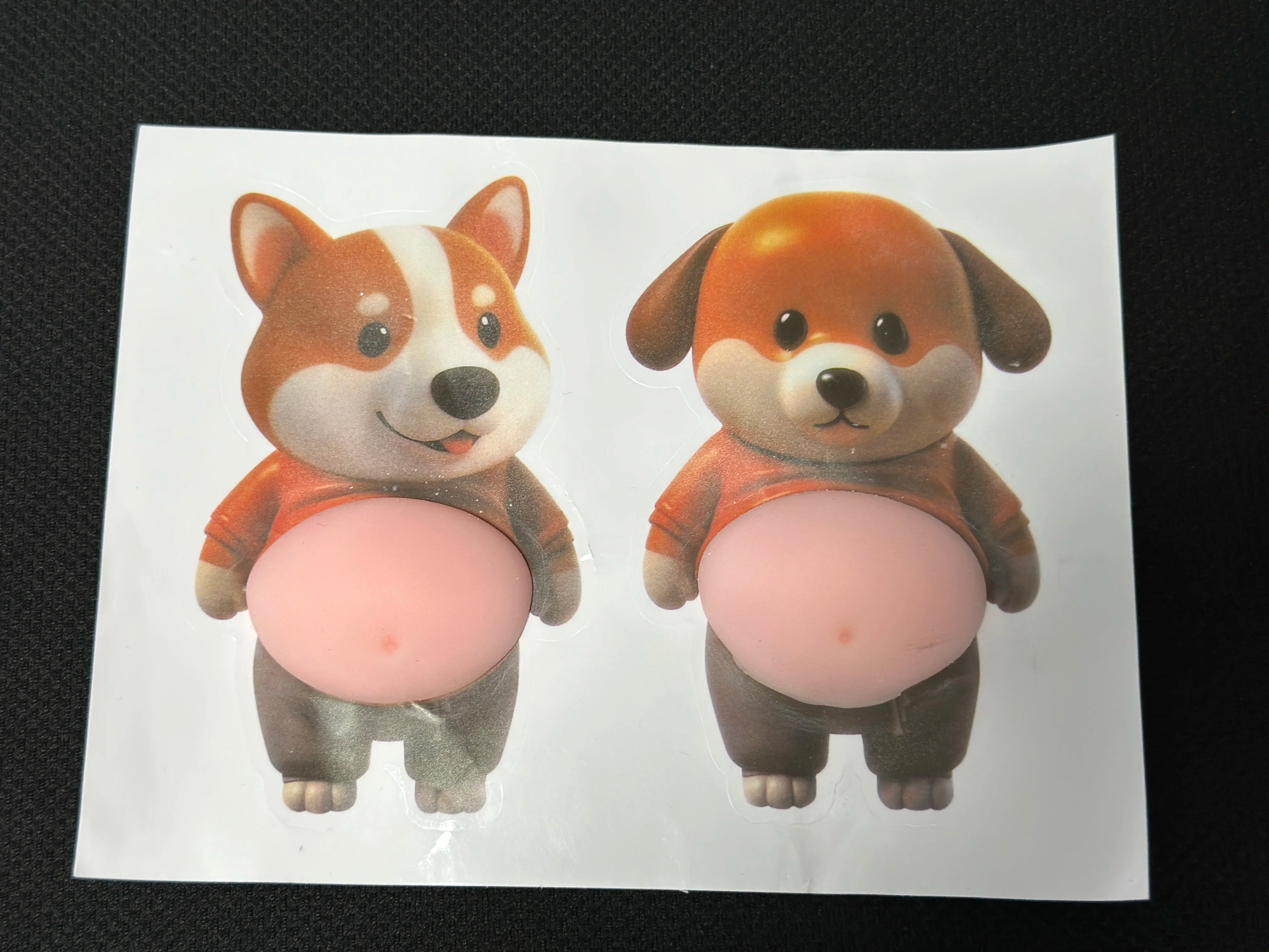 3D Dog and Cat Belly Mochi Squishy Stickers — Fidget Stress Relief