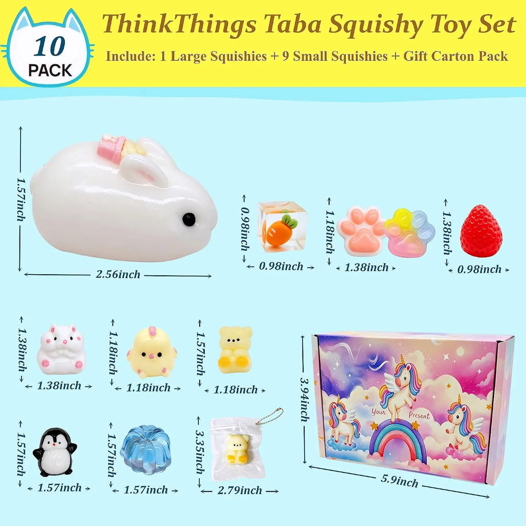 10-Pack Taba Squishy Fidget Toys — Bulk Party Favors for Kids