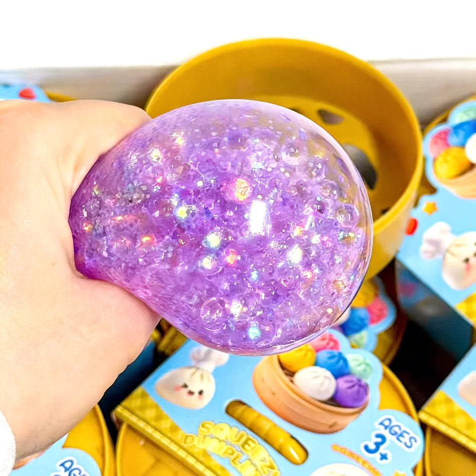 Glitter Dumpling Squishy with Box — 1 to 12 Pack