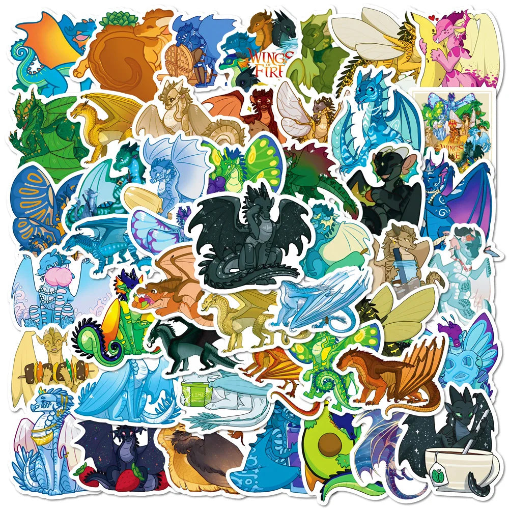 Dragon Cartoon Sticker Pack - DIY Decals