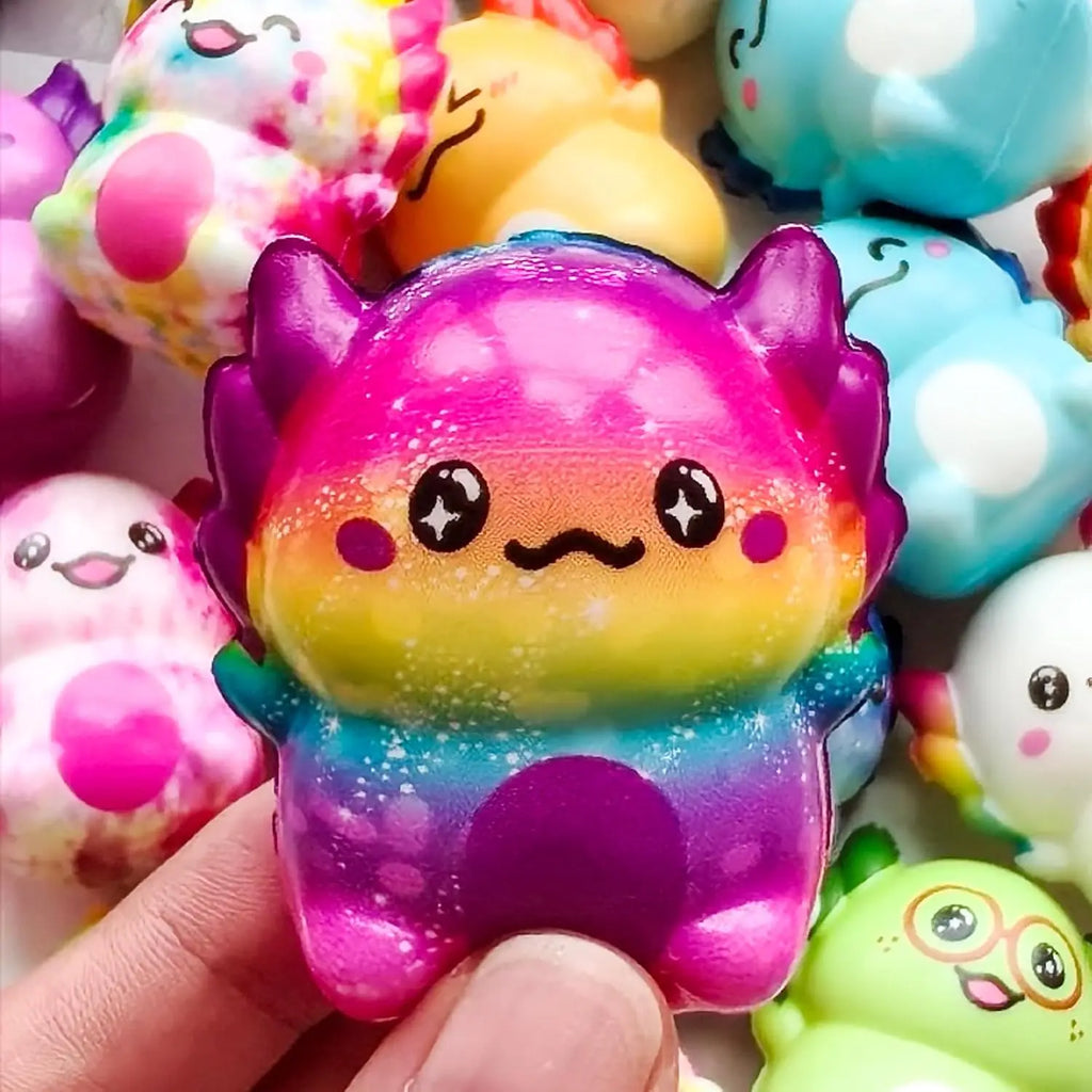 24-Pack Axolotl Squishy Toys — Soft Slow Rising Sensory Fidget for Kids