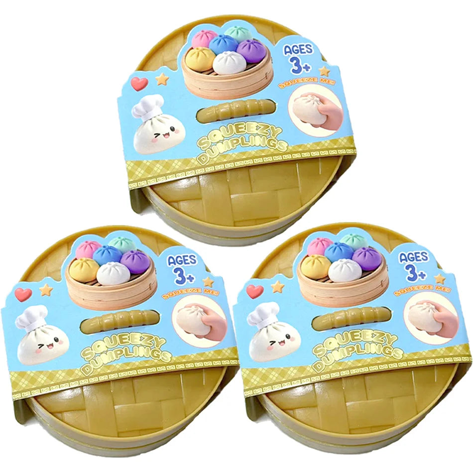 Wholesale 6 Styles Glitter Dumpling Squishy with Box — Bulk Party Gift