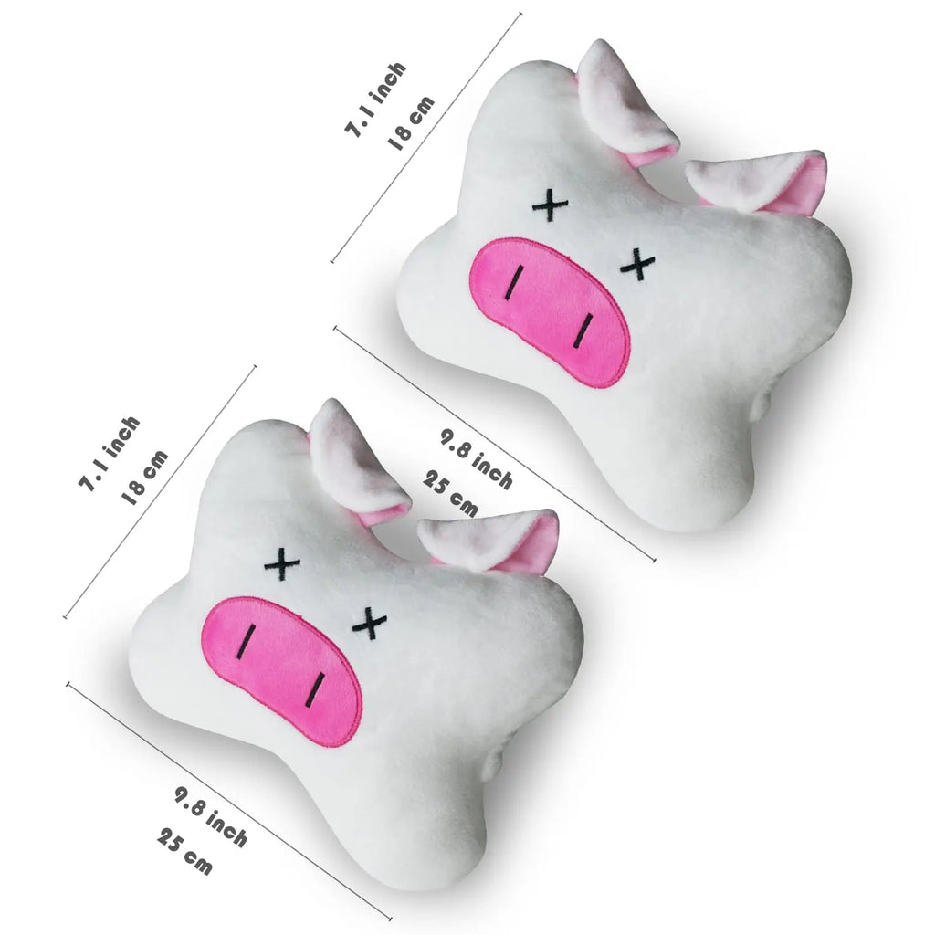 Plush Pig Car Headrest Pillow Set (2-Pack)