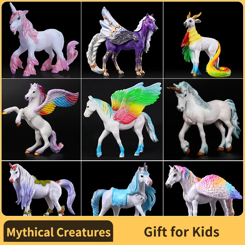Rainbow Pegasus Unicorn Figure - Fairy Tale Collectible