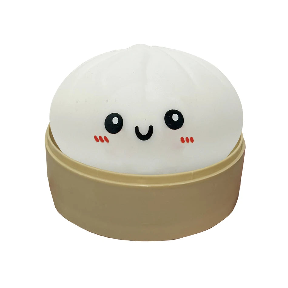 11 Styles Giant Dumpling Squeeze Toy with Bamboo Steamer