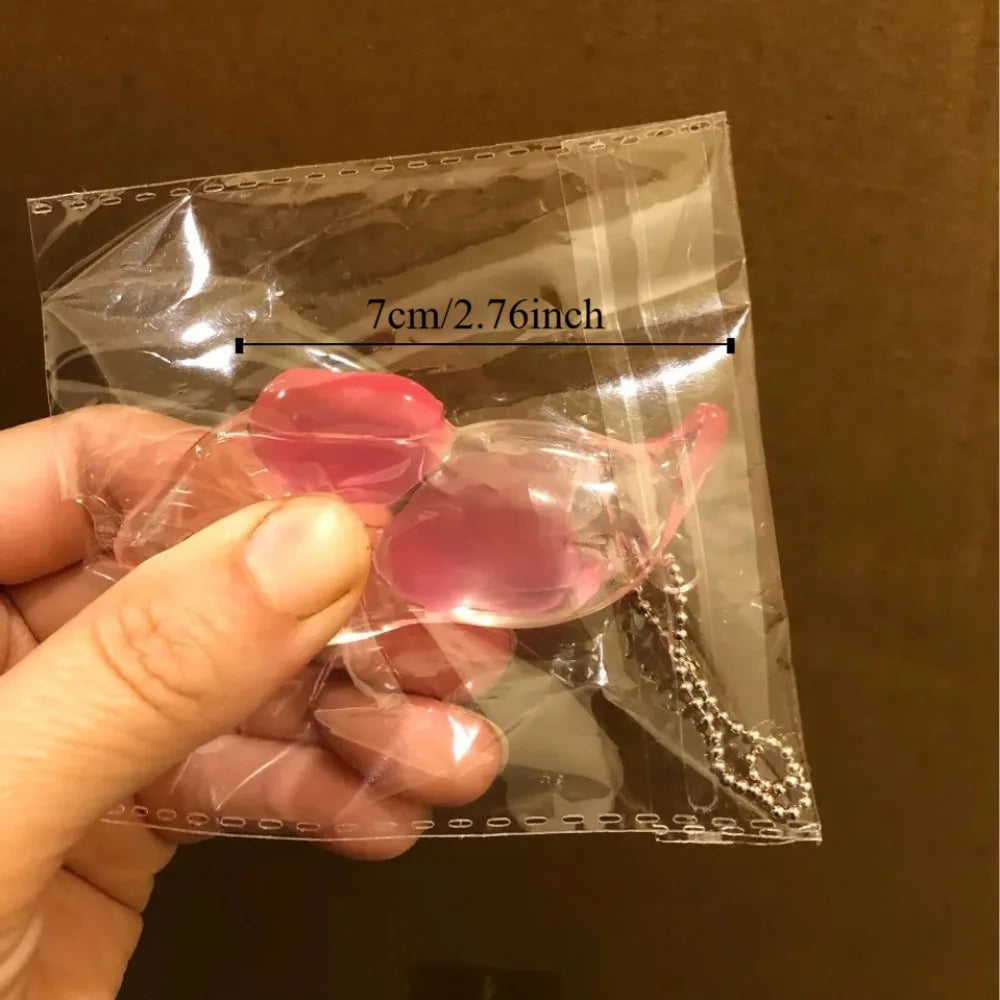 Simulation Bean Squeeze Keychain Toy — Pinch Music Fidget Pendant