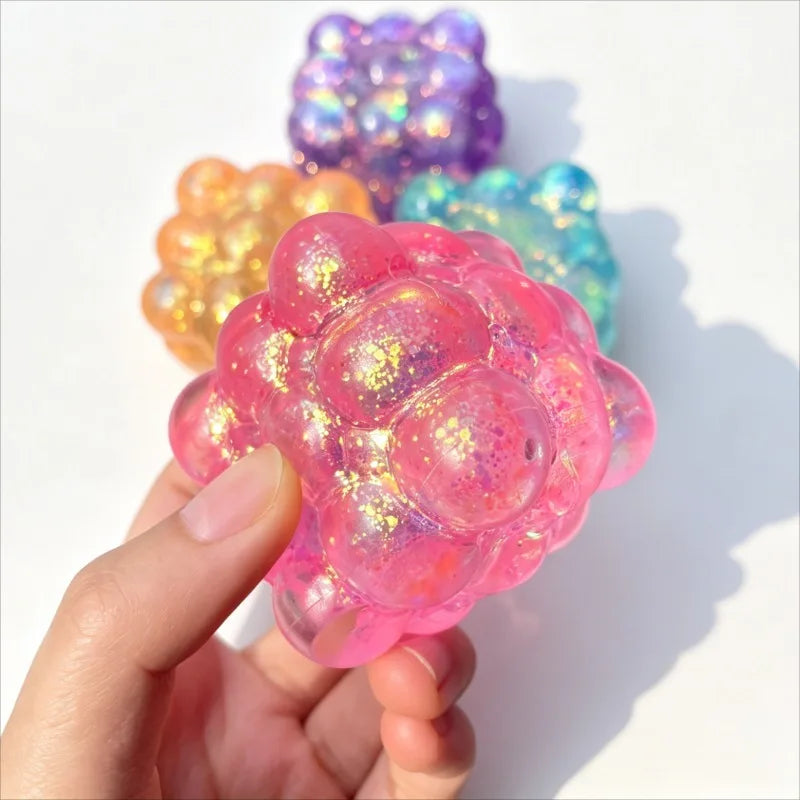 Shining Brightly Maltose Cube Squishy — Colored Squeeze Decompression Gift