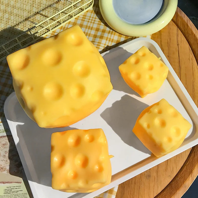 Squishy Square Cheese Fidget Toy — Slow Rebound Butter Cheese Stress Ball