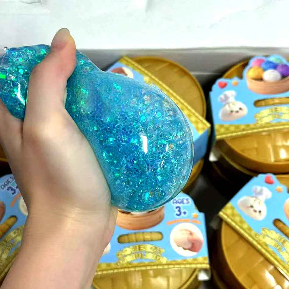 Glitter Dumpling Squishy with Gift Box — 1 to 12 Pack