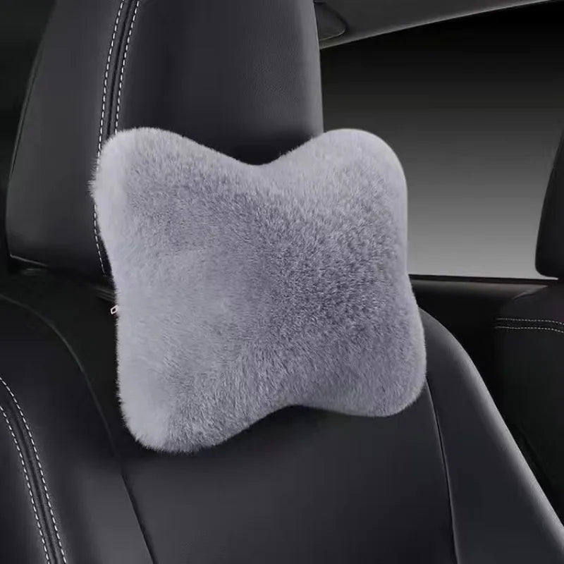 Rabbit Plush Car Headrest Pillow