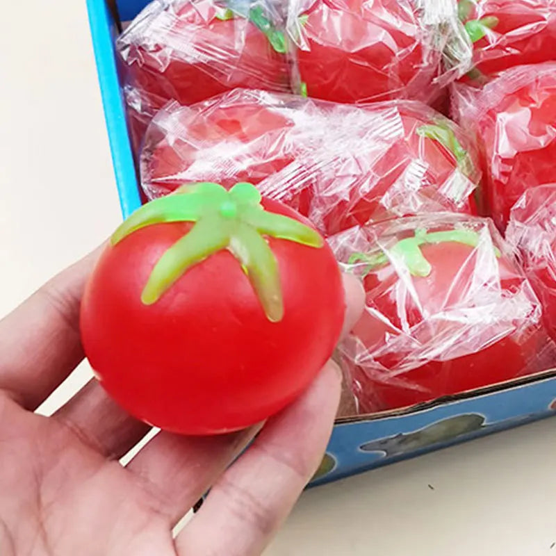 Sticky Tomato Squishy — Wall Splat Stress Ball
