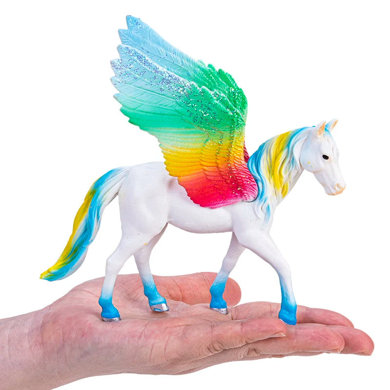 Classic Rainbow Pegasus Unicorn Figure