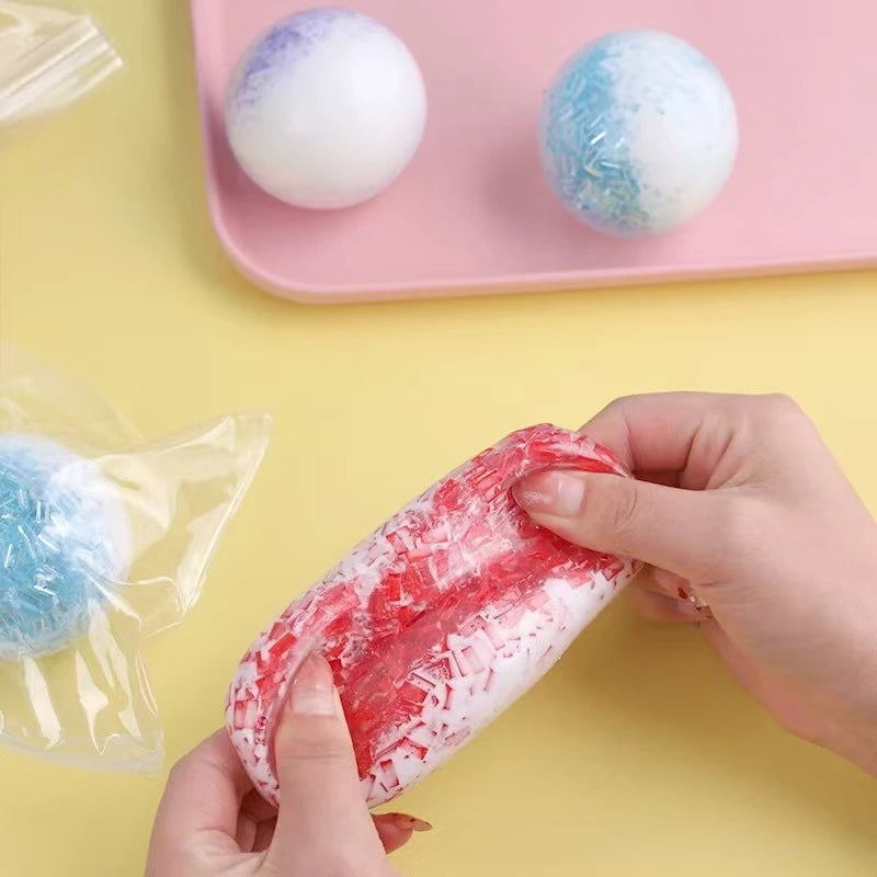 Glacier Ice Crystal Maltose Stress Ball — Clear Squeeze Toy