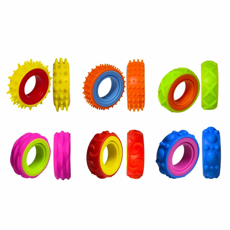 Fidget Rings Sensory Spinner Toy Set — 1/3/6/12 Pack for Kids & Adults