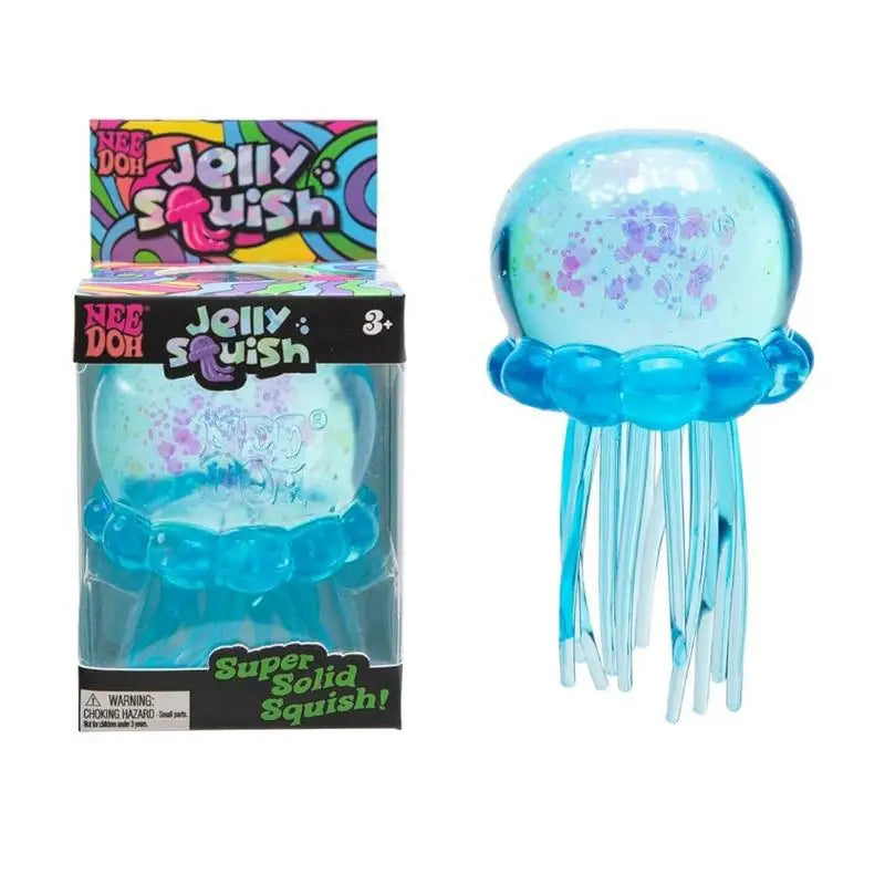 Fuzz Ball Jellyfish Squishy Blind Box — Random Color Squeeze Toy