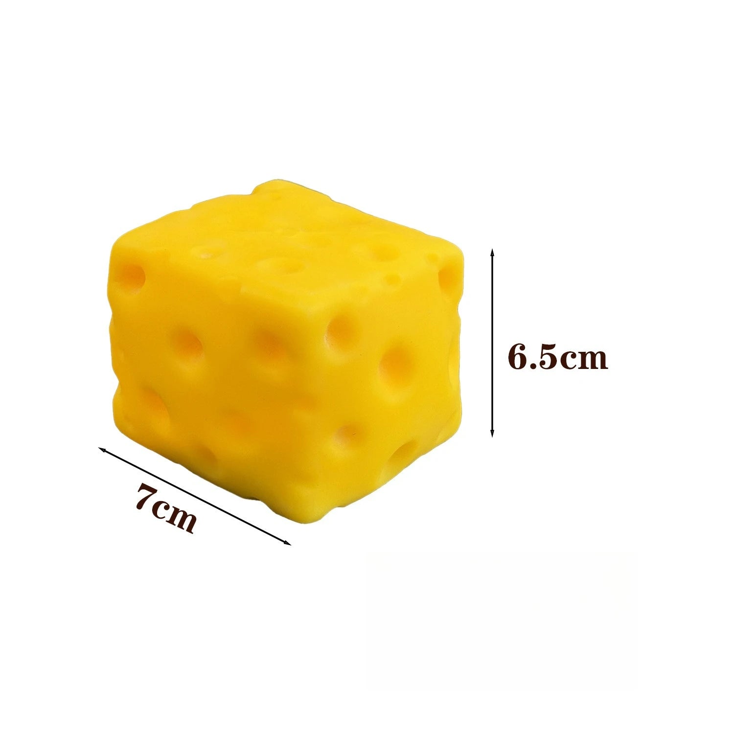 Large Cheese Block Squishy (7cm) — Slow Rebound Toy