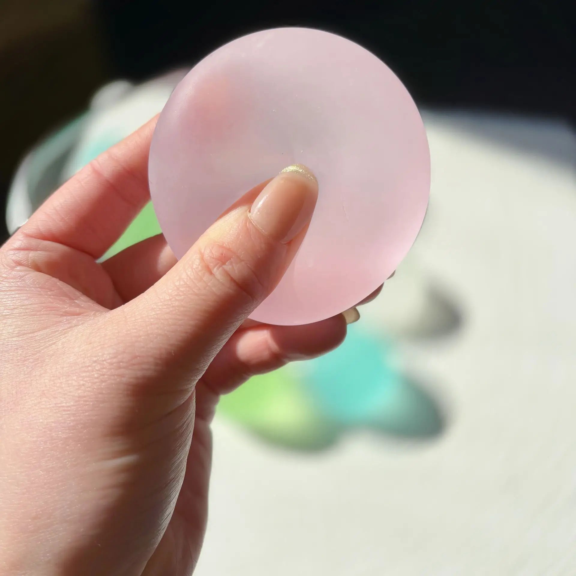 Blue Maltose Transparent Squishy — Slow Rebound Decompression Fidget Toy