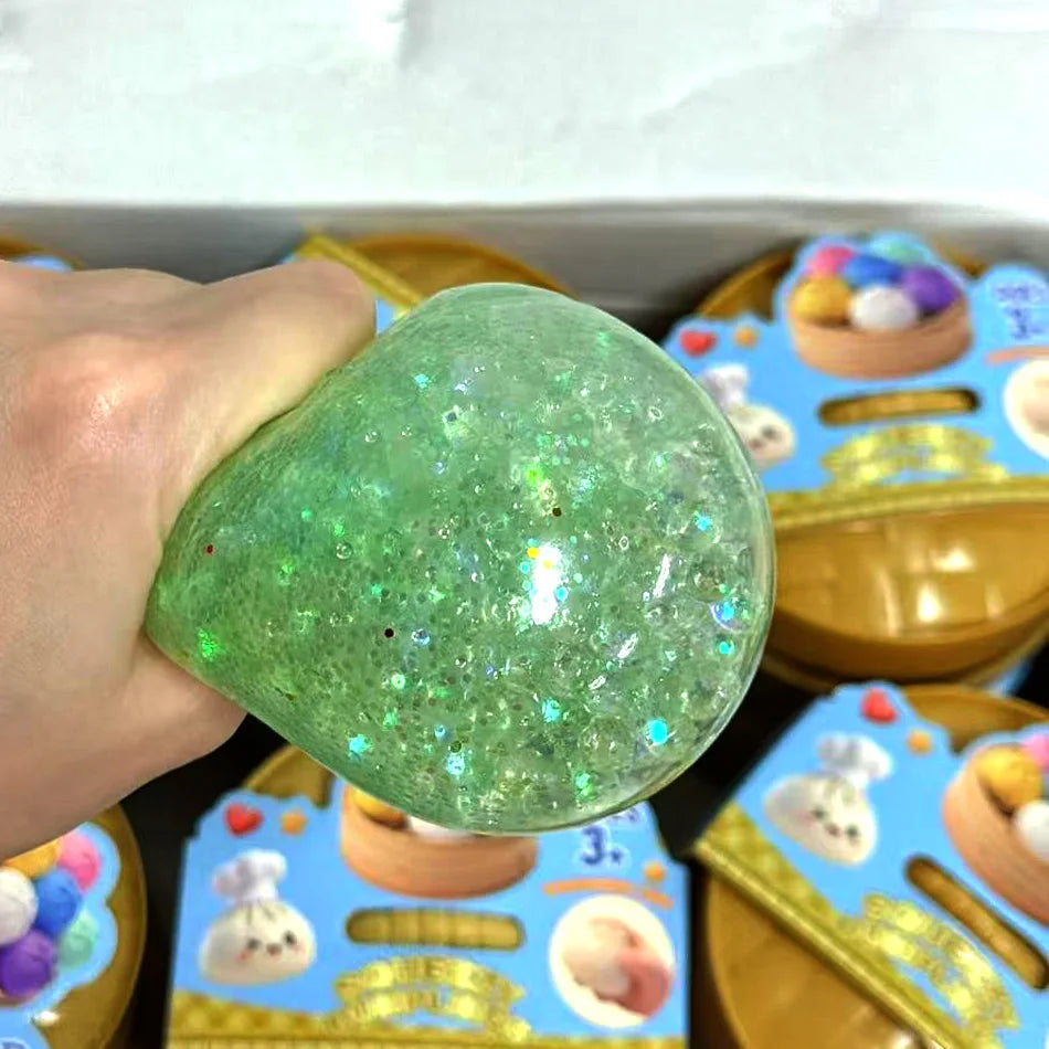 Glitter Dumpling Squishy with Box — 1 to 12 Pack