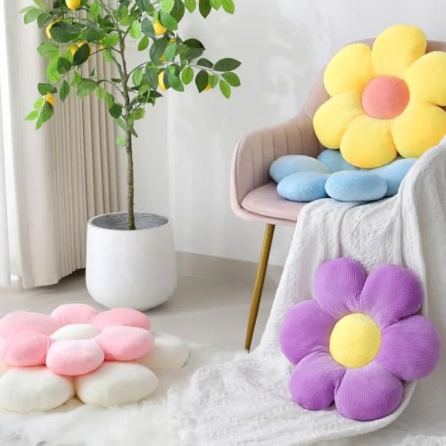 Daisy Flower Throw Pillow