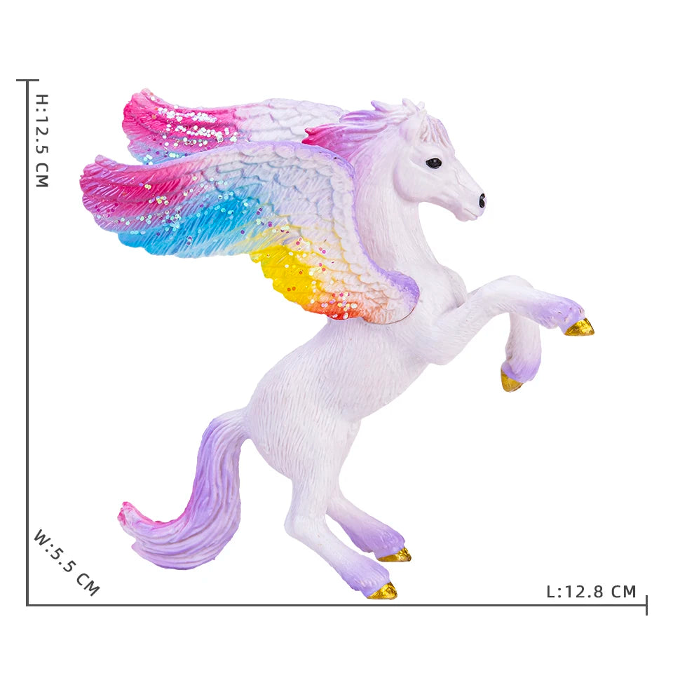 Classic Rainbow Pegasus Unicorn Figure