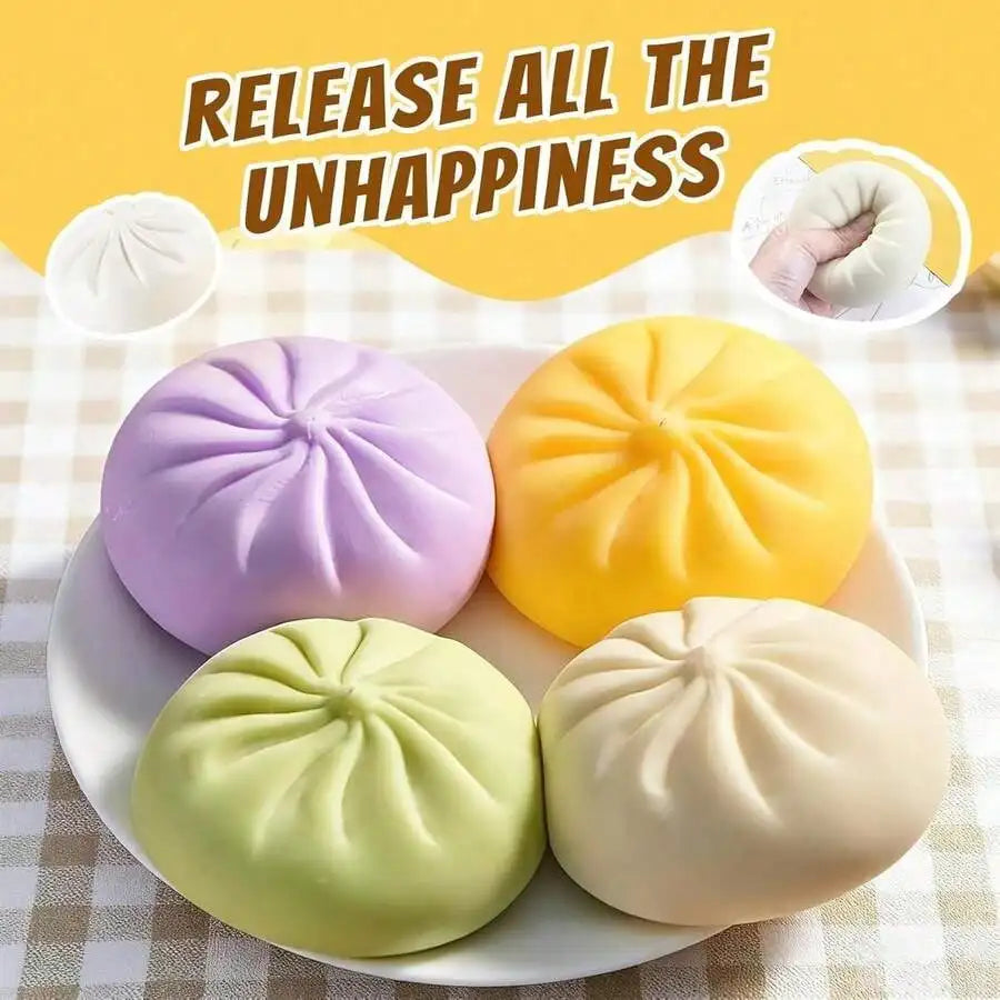 Handmade Dumpling Squishy 2-Pack with Bamboo Steamer Case