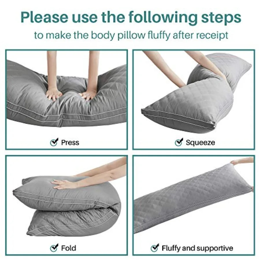 Adjustable Loft Quilted Body Pillow