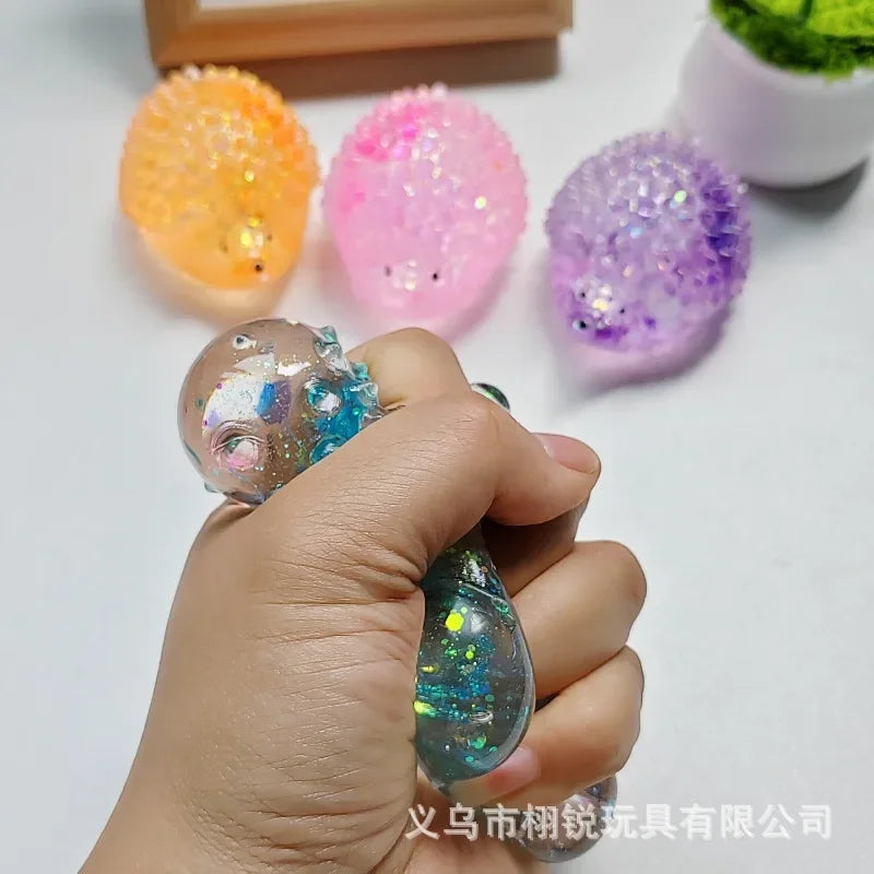 Glitter Hedgehog Squishy Toy