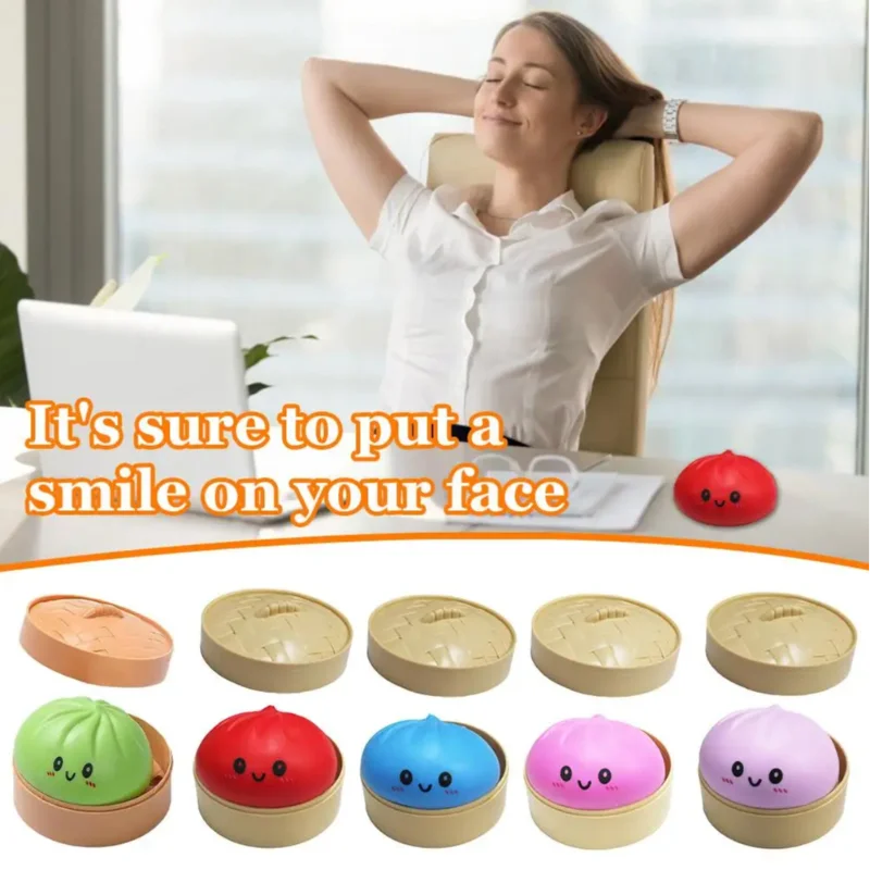 Colorful Dumpling Squishy Stress Ball — Slow Rebound Squeeze Toy