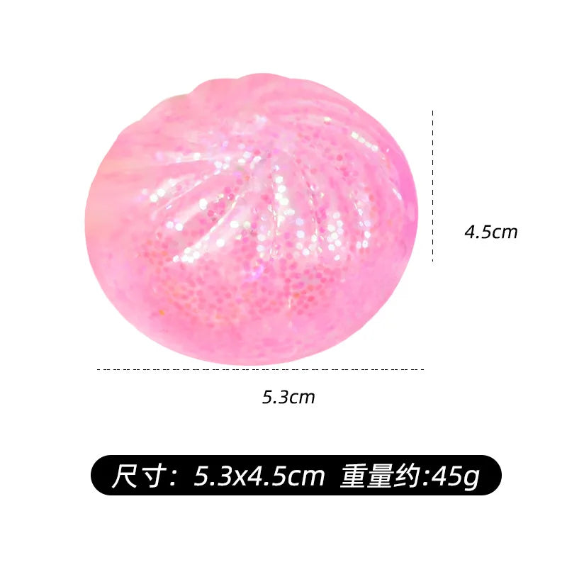 Wholesale Mini Glitter Dumpling Squishy Bulk Pack with Storage Box