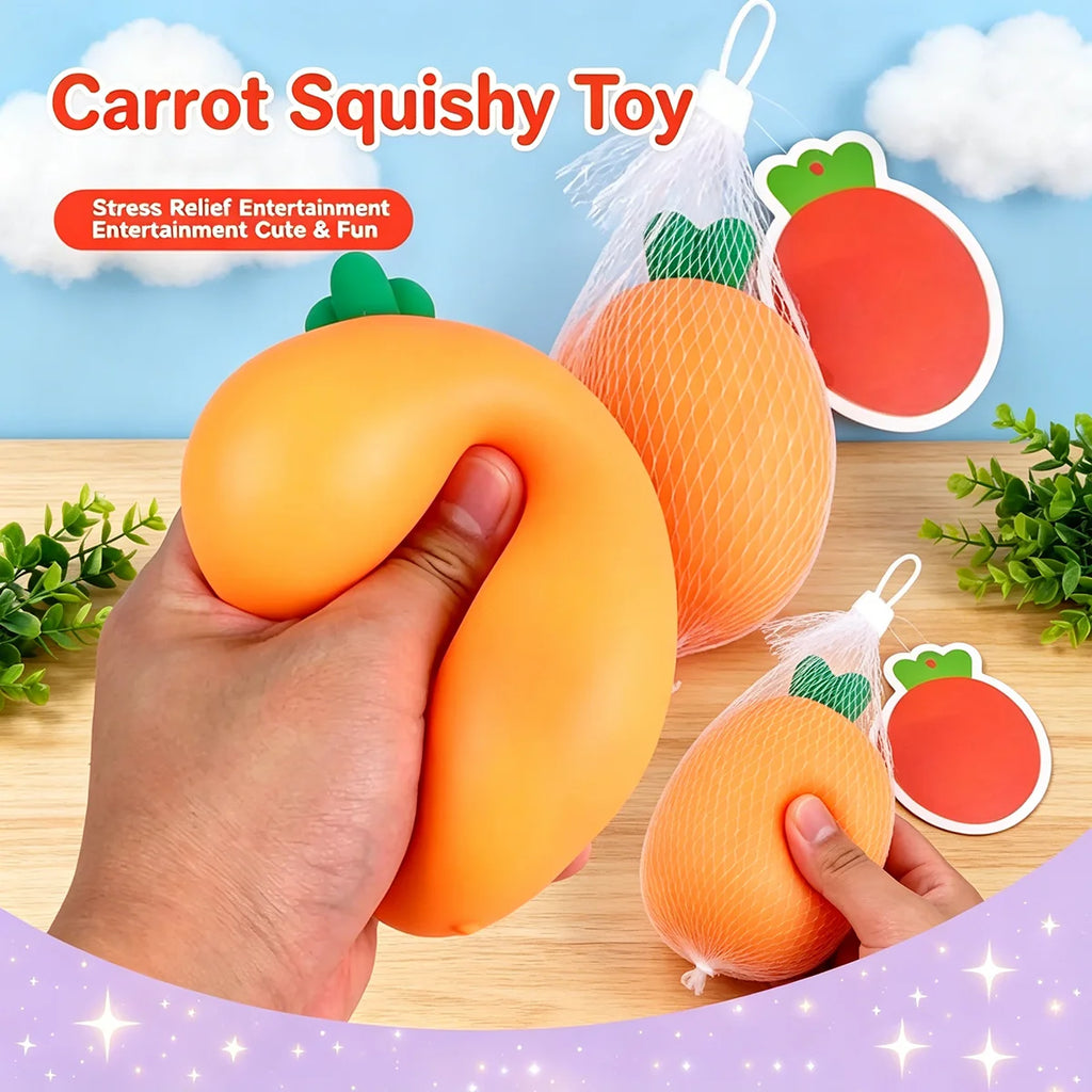 Realistic Carrot Squishy — Slow Rising Vegetable Toy