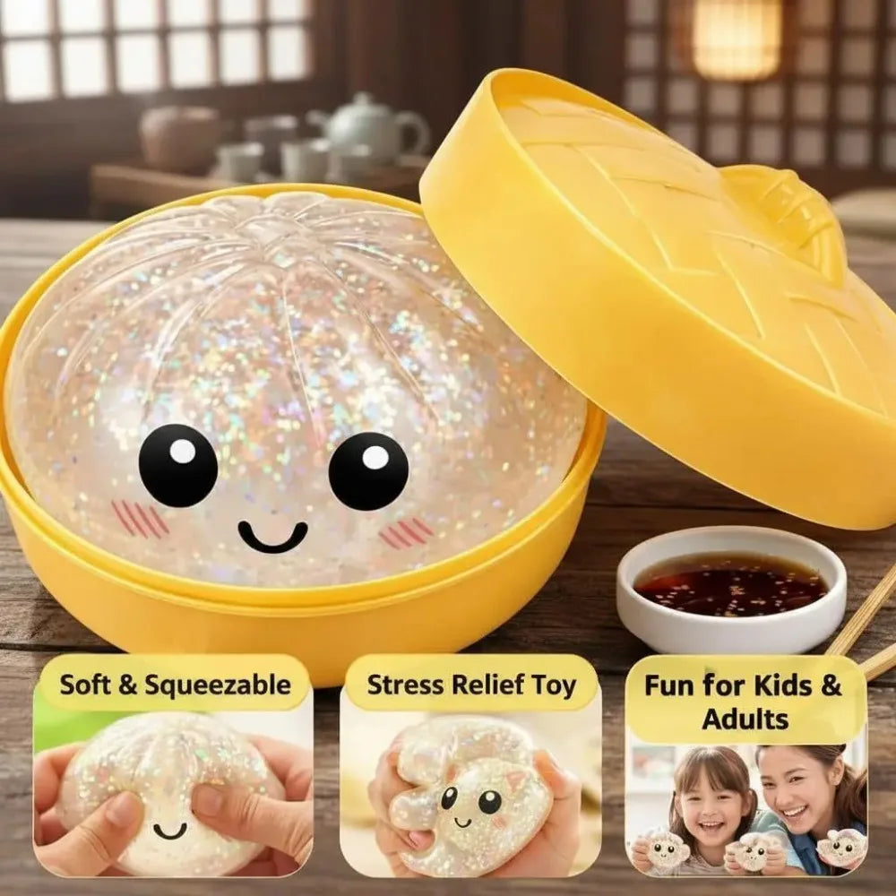 Mystery Glitter Dumpling Squishy — XMAS Desk Squeeze Toy