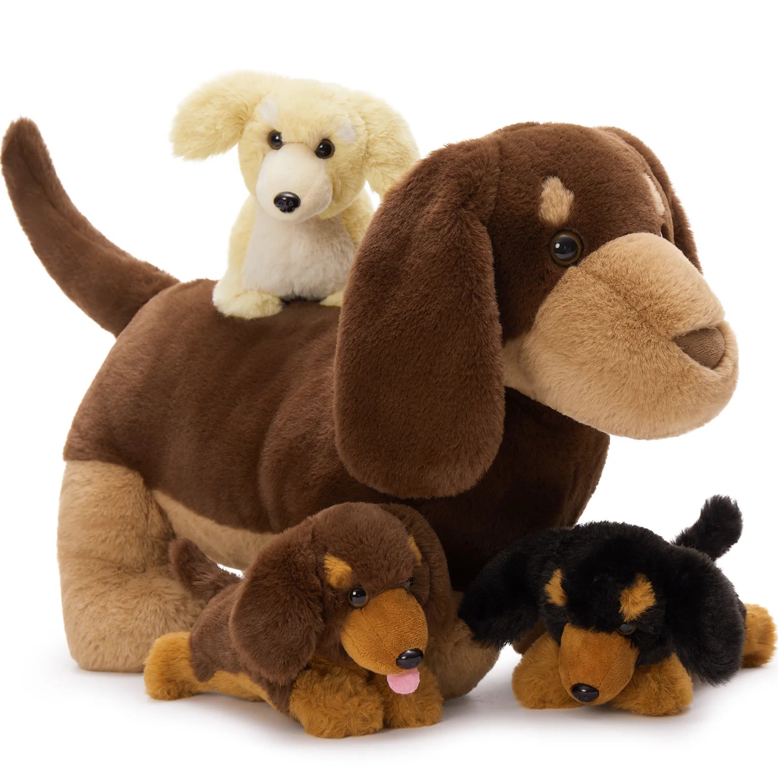 Dachshund Mommy & Puppies Plush Family Set