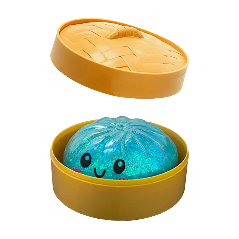 Wholesale 6 Styles Glitter Dumpling Squishy with Box — Bulk Party Gift