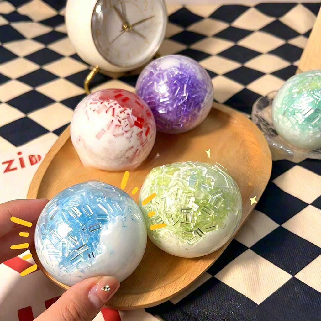 Glacier Ice Crystal Maltose Stress Ball — Clear Squeeze Toy