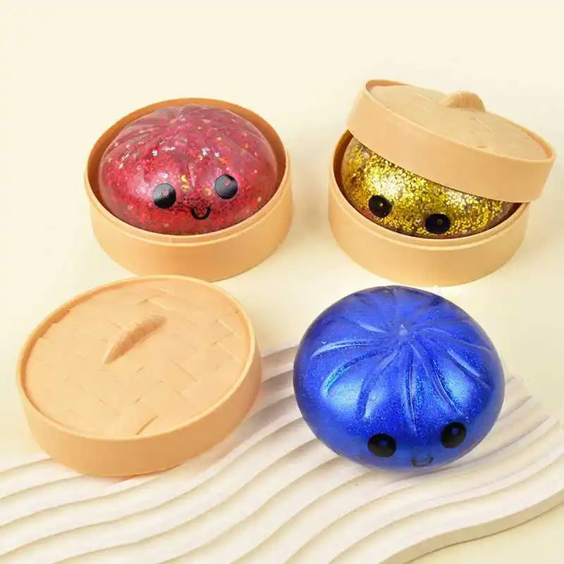 Slow Rebound Dumpling Squishy with Steamer