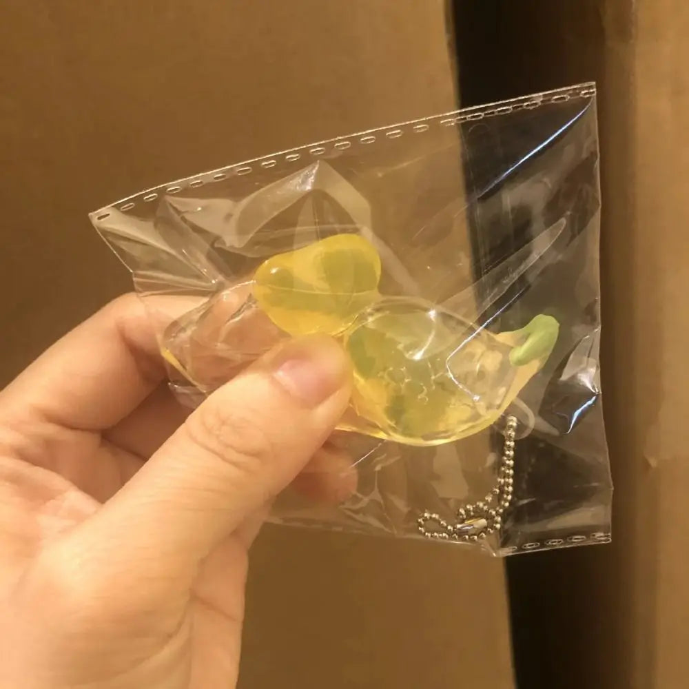 Simulation Bean Squeeze Keychain Toy — Pinch Music Fidget Pendant