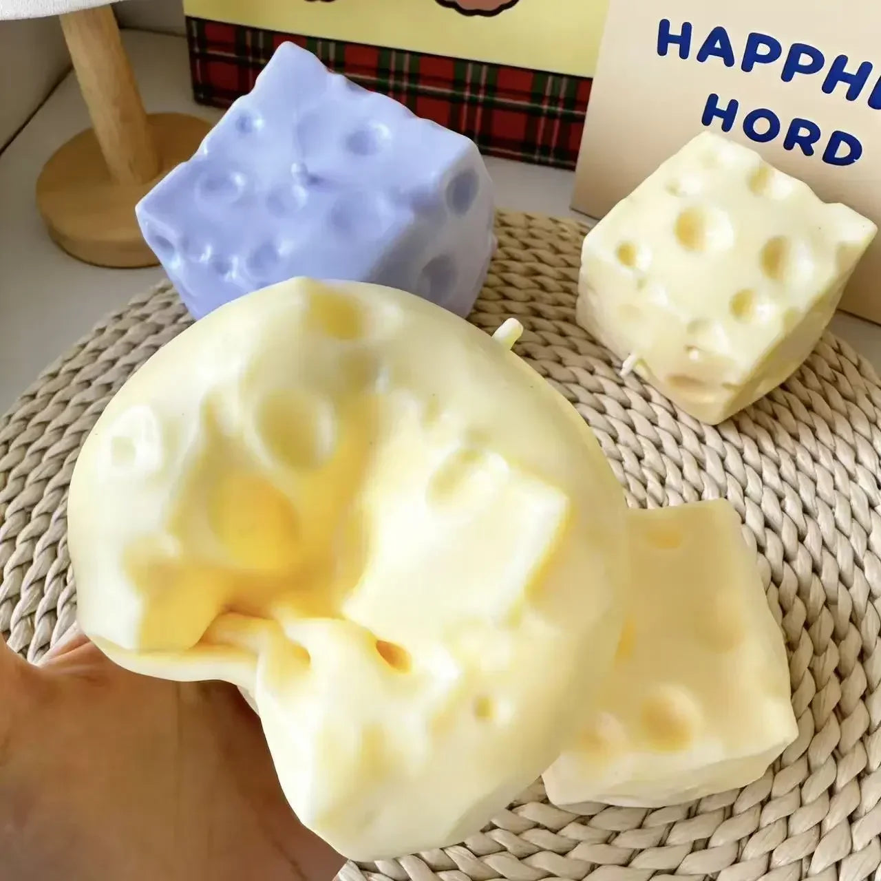 Square Cheese Squishy (7cm) — Ultra-Soft Stress Toy