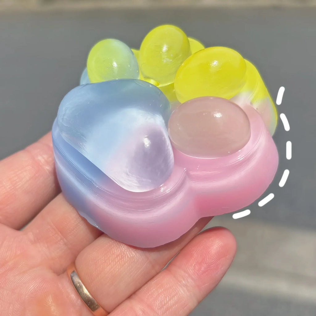 Rainbow Cat Paw Squishy Slow Rebound Pinch — Stress Relief Birthday Gift