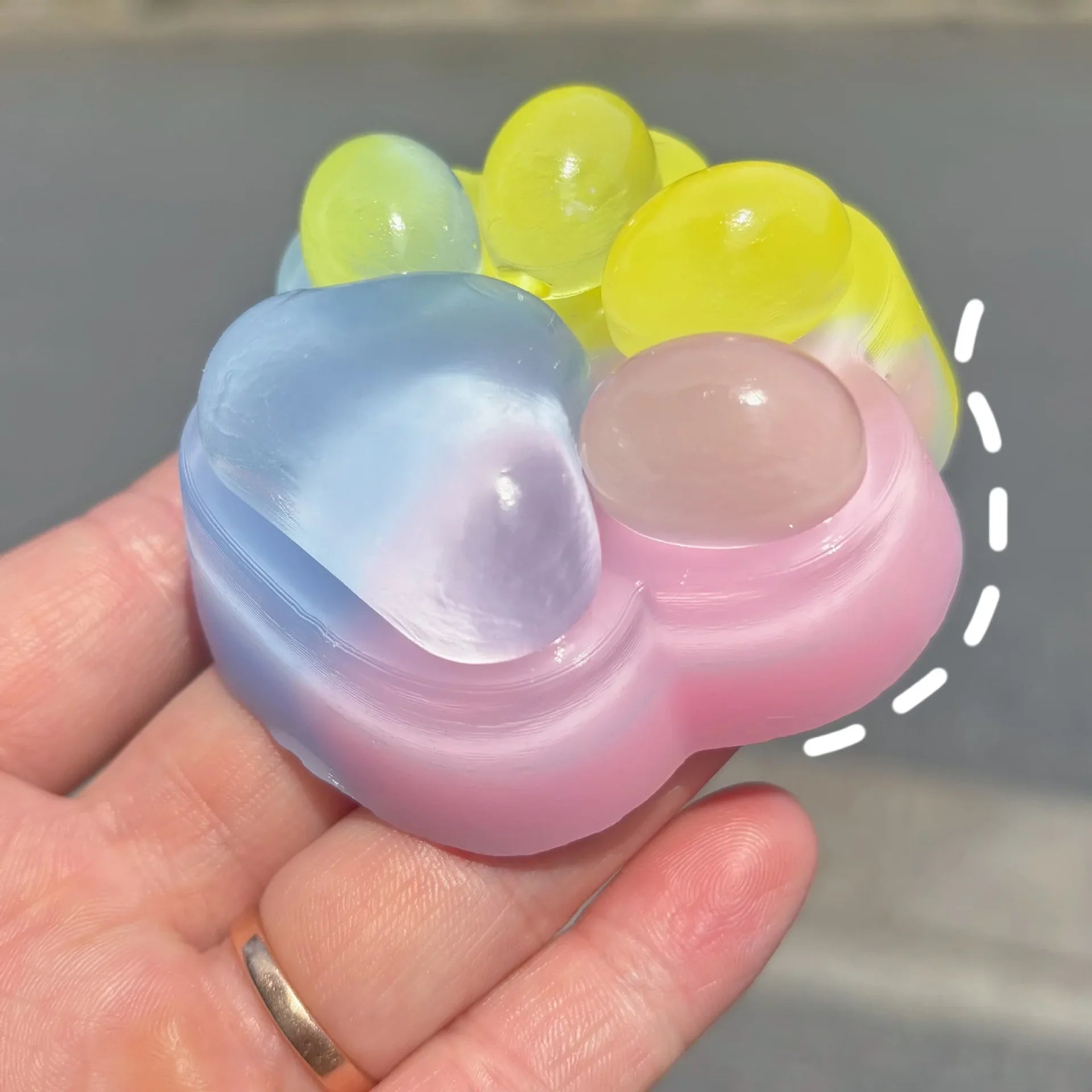 Rainbow Cat Paw Squishy Slow Rebound Pinch — Stress Relief Birthday Gift