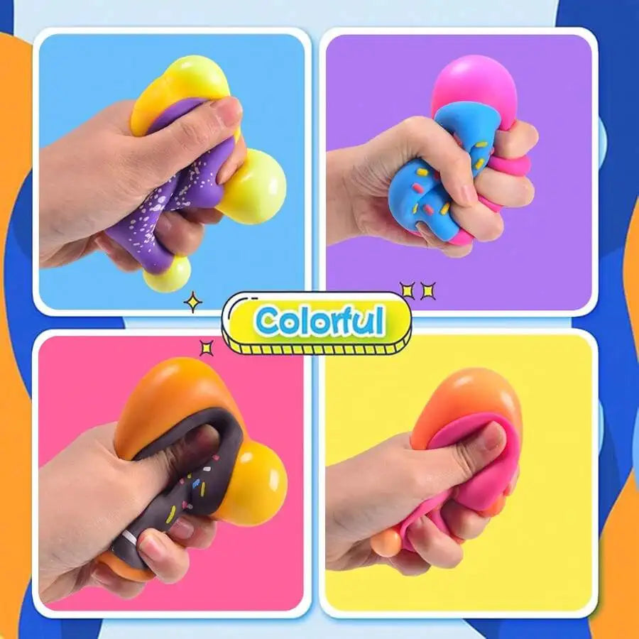 Squeezy Donut Sensory Toy — Soft Silicone (Multiple Colors)