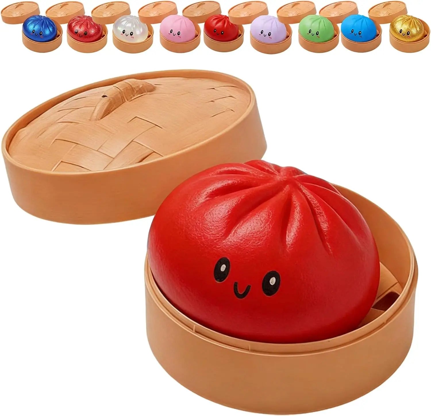 Wholesale Glitter Dumpling Squishy with Box — Sensory Stress Relief