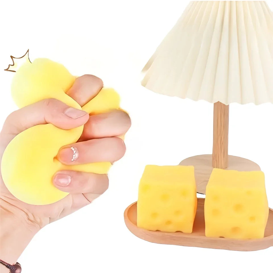 Square Cheese Squishy Toy