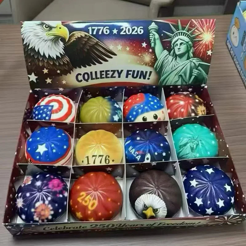 Liberty Dumplings Squishy Set — USA 250th Anniversary (12-Pack)