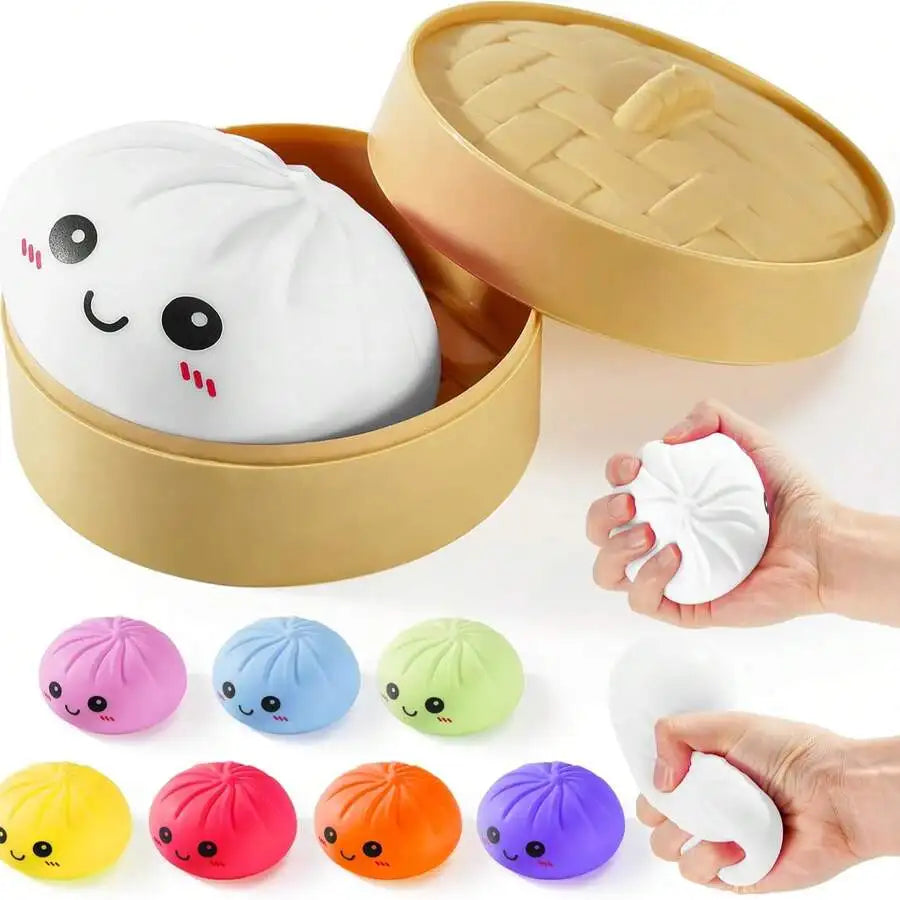 2026 Mystery Dumpling Squishy — Random Color Kawaii Bun