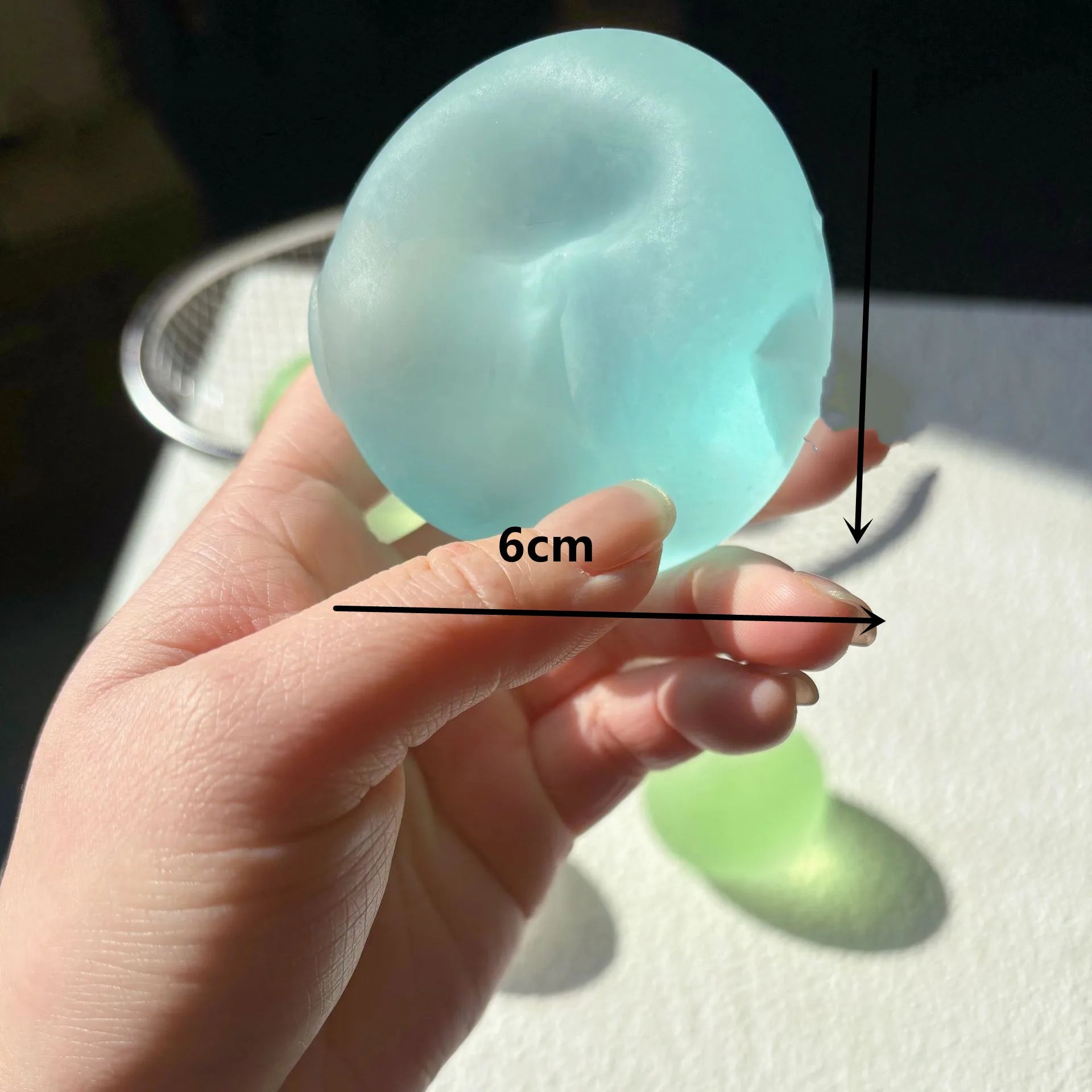 Blue Maltose Transparent Squishy — Slow Rebound Decompression Fidget Toy