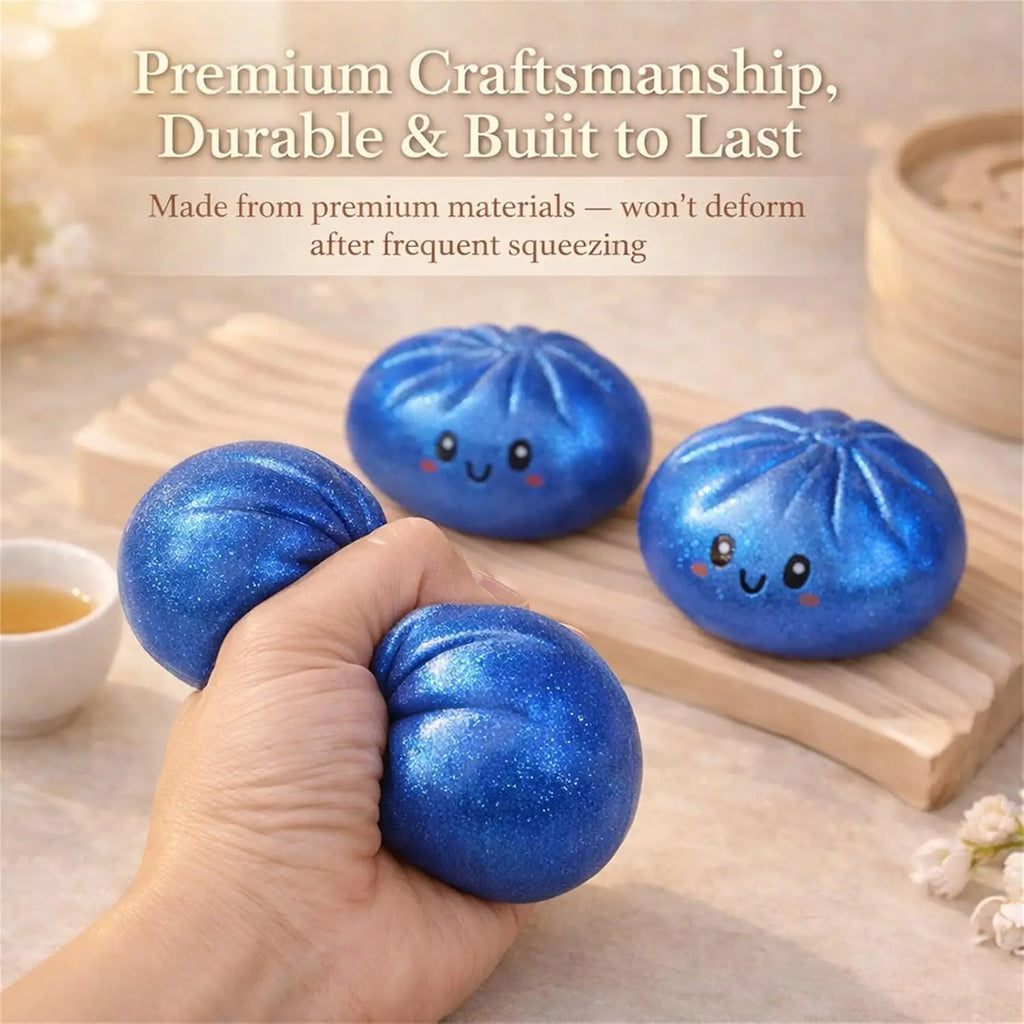 Wholesale Glitter Dumpling Squishy with Box — Sensory Stress Relief
