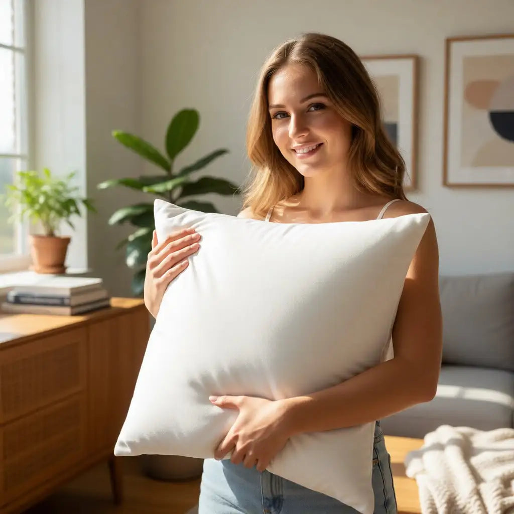 White Square Pillow Set (4-Piece)